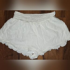 NWOT Vintage Havana Girls Sz L (14) White Crochet Shorts